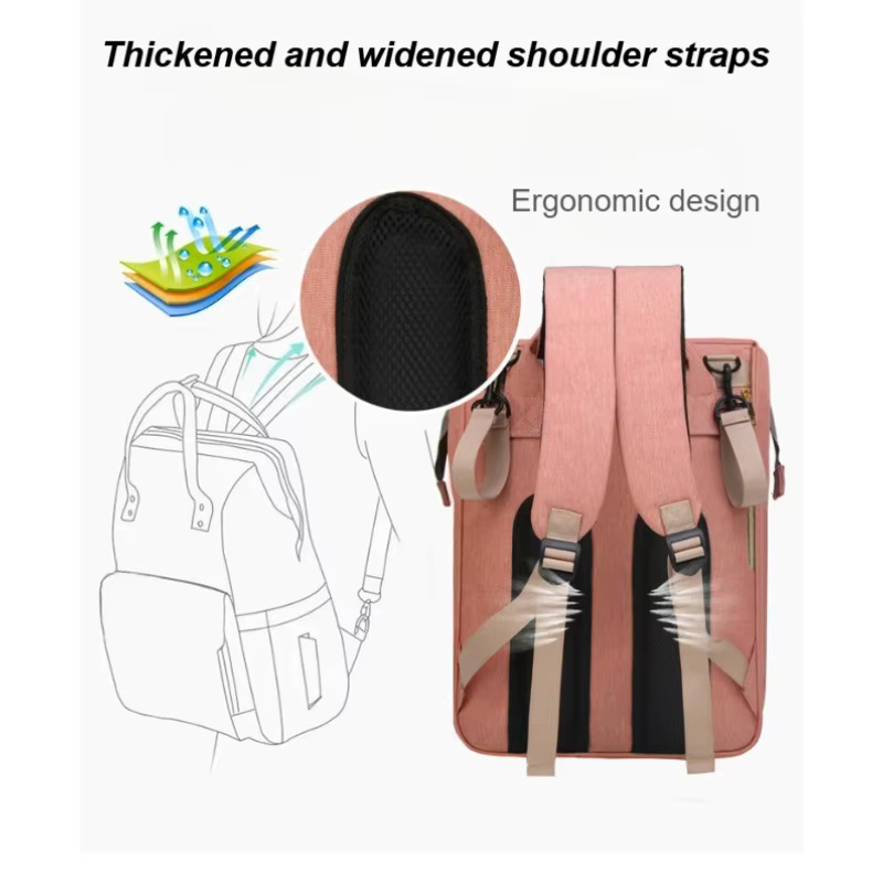 Lit pliant multifonctionnel pour maman, compartiment isotherme simple et portable pour biberons, sac
