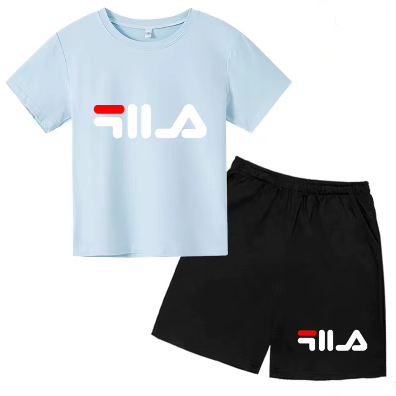 Vêtements pour enfants, t-shirt à manches courtes + short, vêtements d'été cool et charmants, ensemb