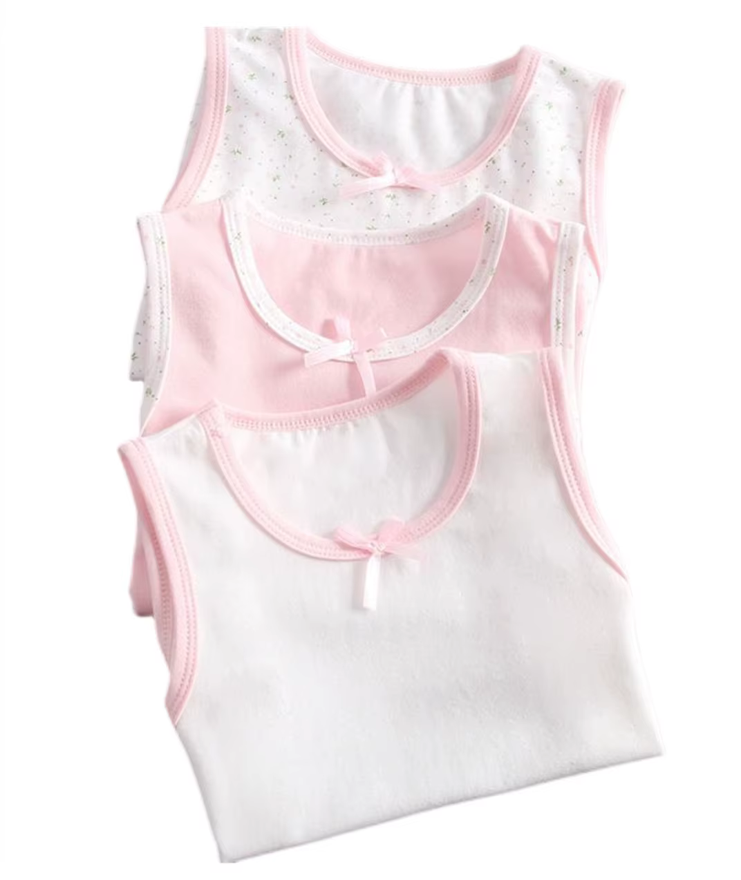 3 pièces/lot filles coton Singlet sous-vêtements réservoir fraise imprime enfants sous-vêtements cot