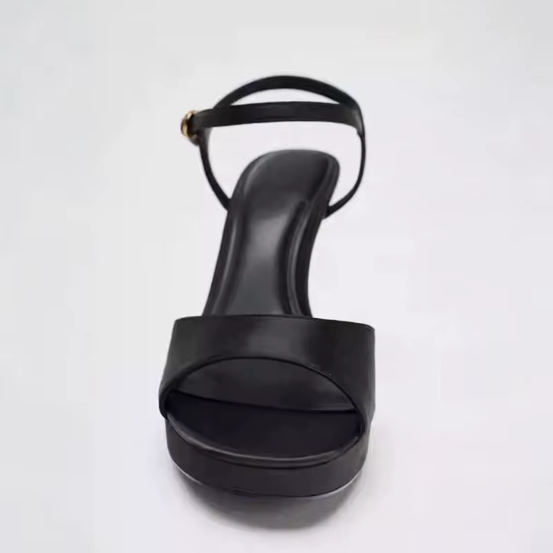 Escarpins à talons épais pour femmes, chaussures à plateforme en Satin, élégantes, couleur unie, con