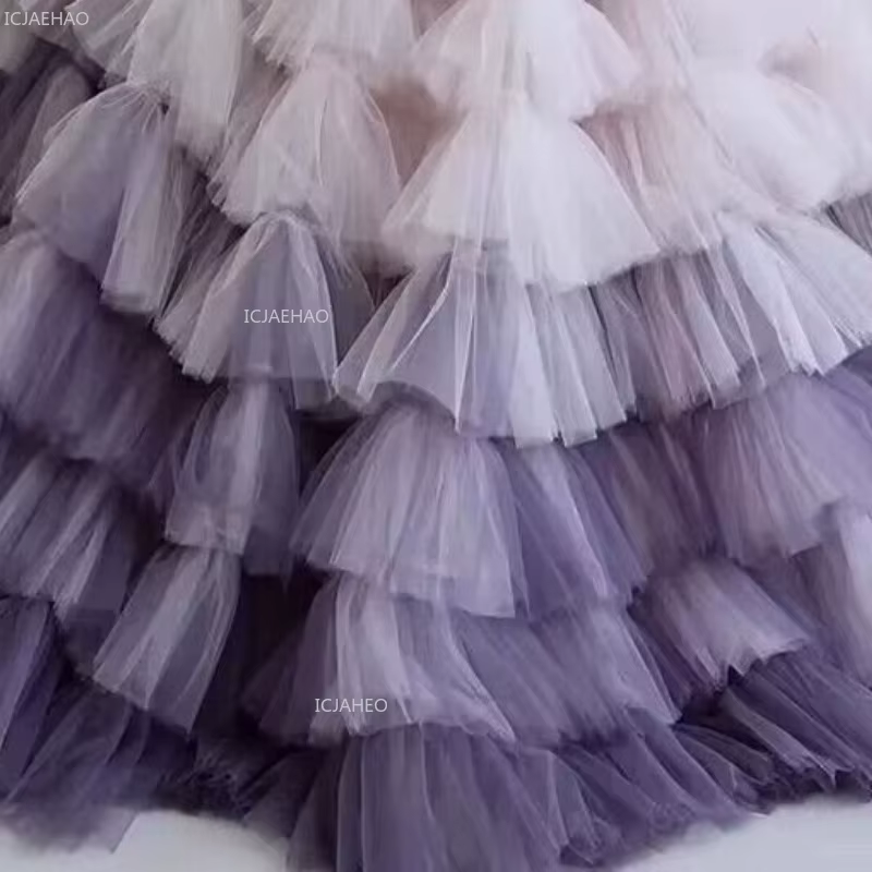 Robe Tutu asymétrique épaule dénudée pour enfants, robe Tutu pour filles à fleurs, fête d'anniversai