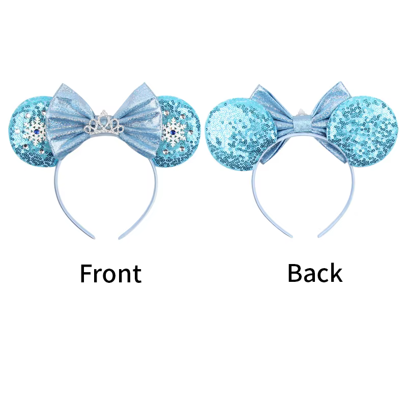 Nouveau Chic Mickey Mouse oreilles bandeau grand beau nœud paillettes bandeau femmes cadeau d'annive