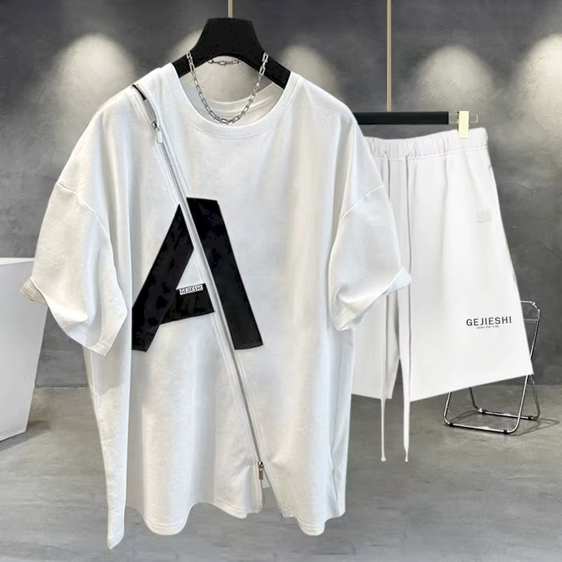 T-Shirt à Manches Courtes en Coton pour Femme, Design Irrégulier, Tendance, Été, Y2k