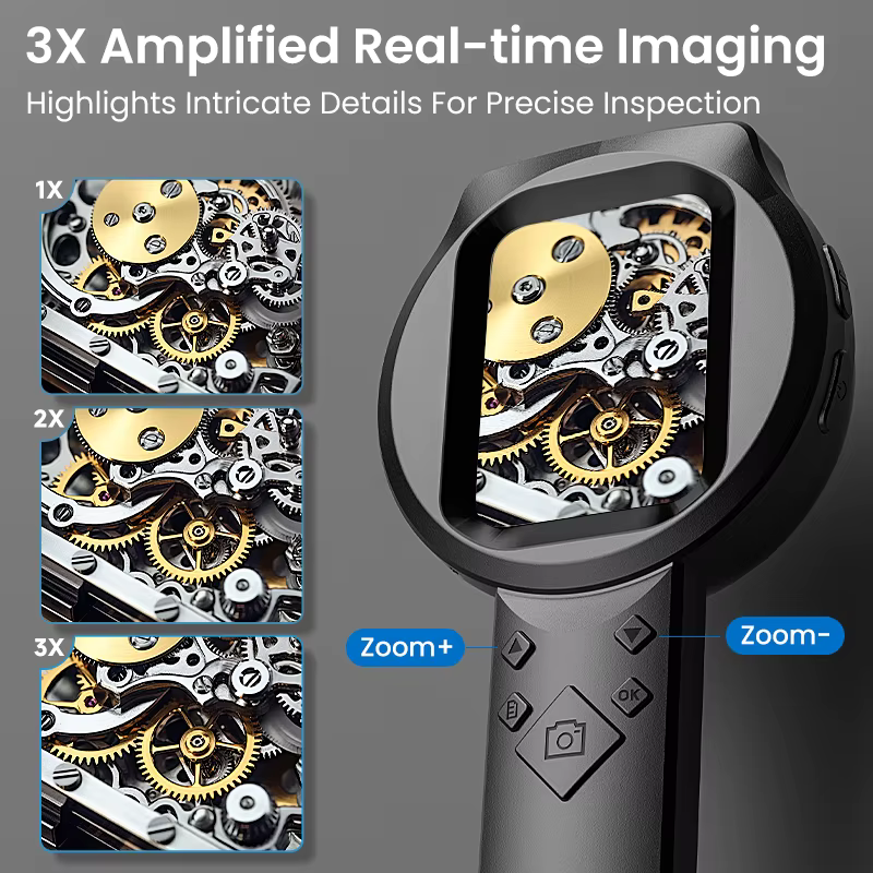 Loupe numérique Portable 100X, Microscope HD 1080P, loupe portative IPS de 2.8 pouces pour la répara