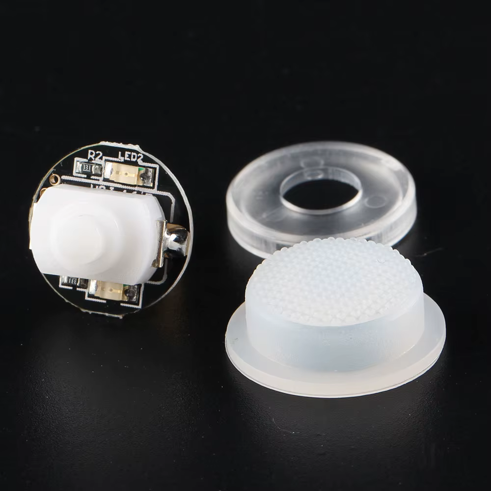 Interrupteur d'éclairage 16mm pour Convoy S2 + S2 S3 S8 S15 C8 C8 + S21A, bouton en caoutchouc pour 
