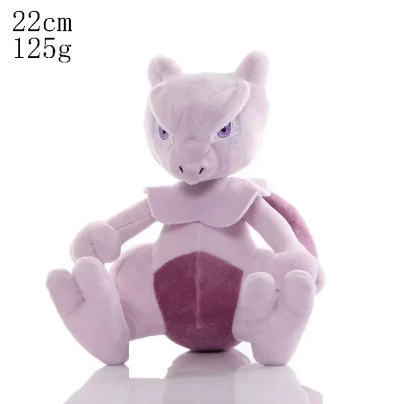 Peluche Pokémon 16-25CM, Pikachu, Gengar, Raichu, Squirtle, Eevee, Charmander, Bulbasaur, Mewtwo, ca