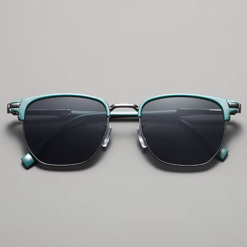 Nouvelles Lunettes de Soleil Carrées Vintage pour Femmes et Hommes, Monture Métallique de Marque, Lu
