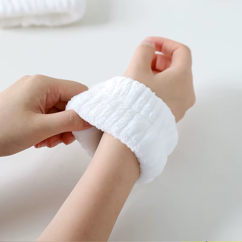 Bracelets de lavage de poignet absorbants, serviette en microfibre douce pour laver le visage, lavag