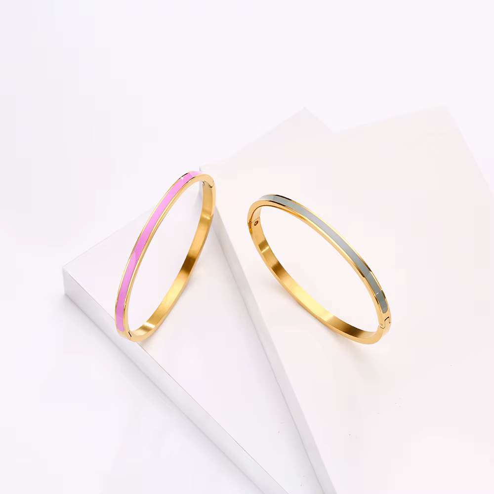 Bracelets de luxe en émail Orange coloré pour femmes, cadeau de fête, à la mode, bijoux originaux en