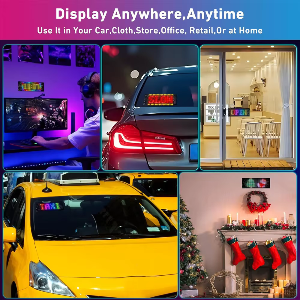 Lumières œil du diable LED 16x32 pour pare-brise de moto, panneau de pixels matriciel Programmable a