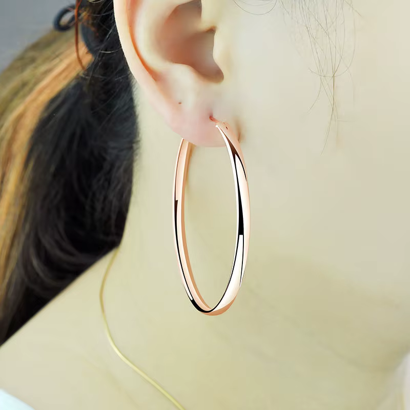 Senlissi-nouvelles boucles d'oreilles plaquées or 18 carats pour femmes, en argent Sterling 925, 3.0