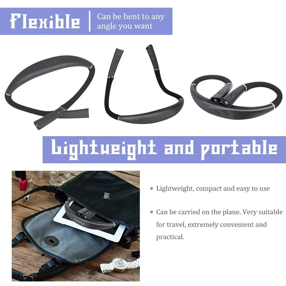 Lampe de lecture au cou nouveauté lumières de cou flexibles lampe de livre mains libres lampe de lec