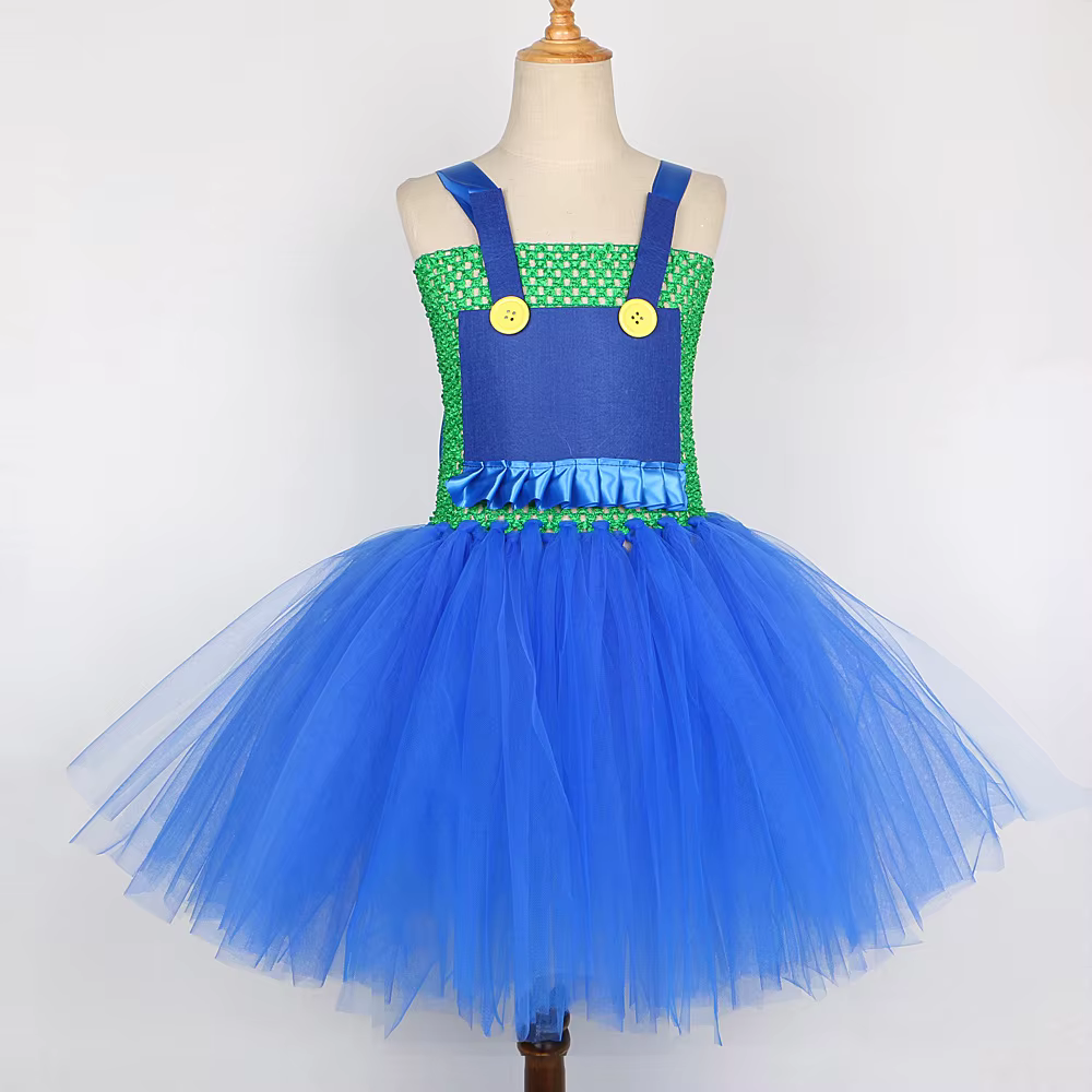 Costumes Super Bros pour Bol, Tenue d'Anniversaire et d'Halloween pour Enfants, Robe Tutu Rick de De