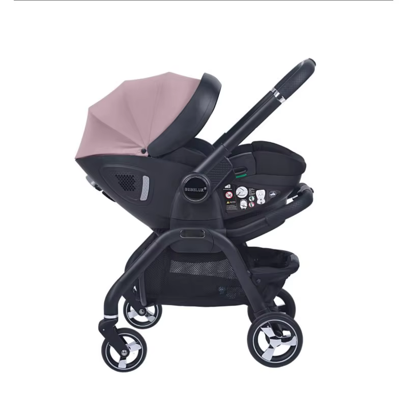 Poussette bébé luxe 4-en-1, légère, pour extérieur, multifonctionnelle, siège auto enfant, pliable e