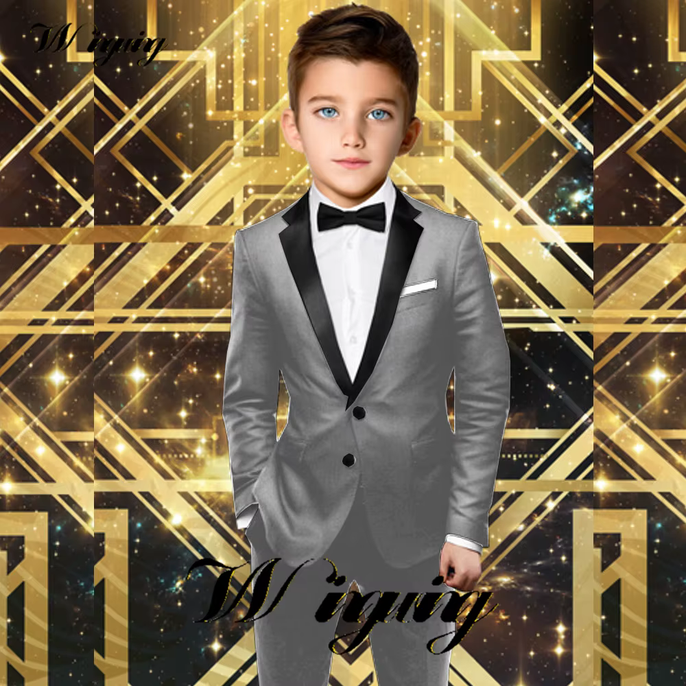 Ensemble 2 pièces veste et pantalon pour garçons, smoking de mariage pour enfants, coupe couvertes,