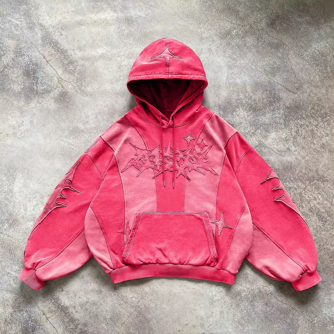 Sweat à capuche avec chapeau, style de rue américain, haut de gamme, broderie anglaise, nouveau swea