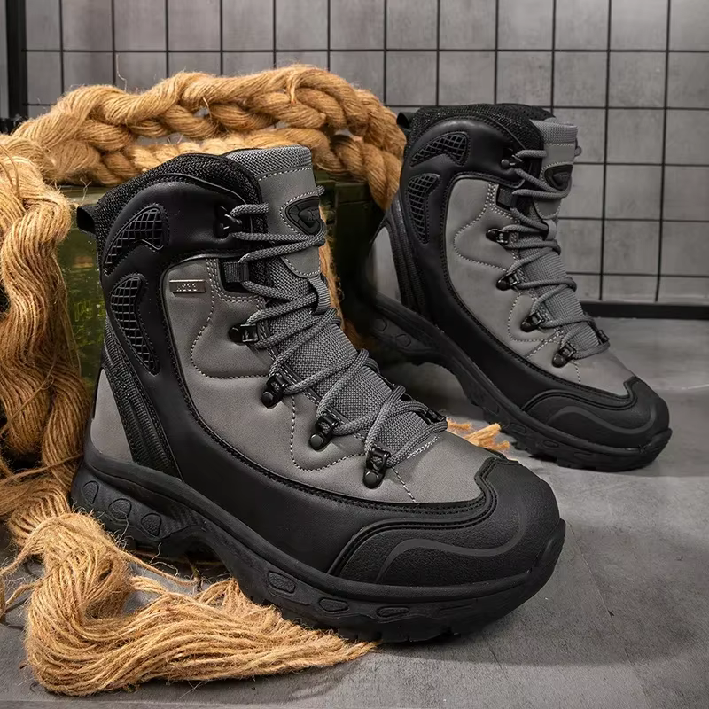 Bottes du désert en cuir pour hommes, respirantes, antidérapantes, imperméables, pour la chasse, la