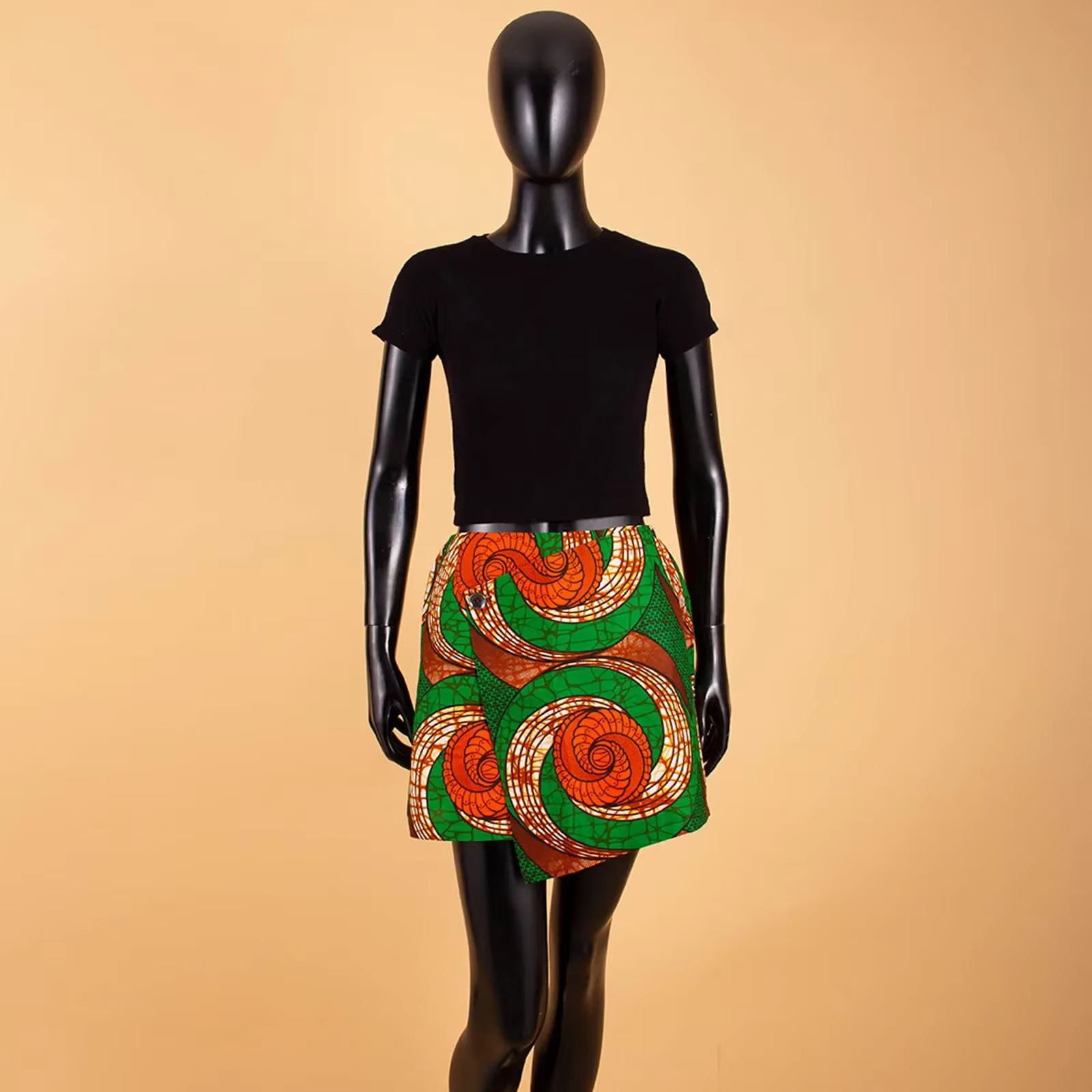 Mini jupes courtes imprimées africaines pour femmes, jupe d'été à volants, taille haute, Streetwear,