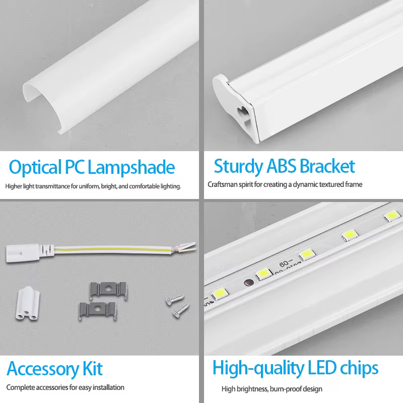 Tube lumineux Led T5 T8, Super lumineux, 220V, pour armoire de cuisine, maison, barre tubulaire 6W, 