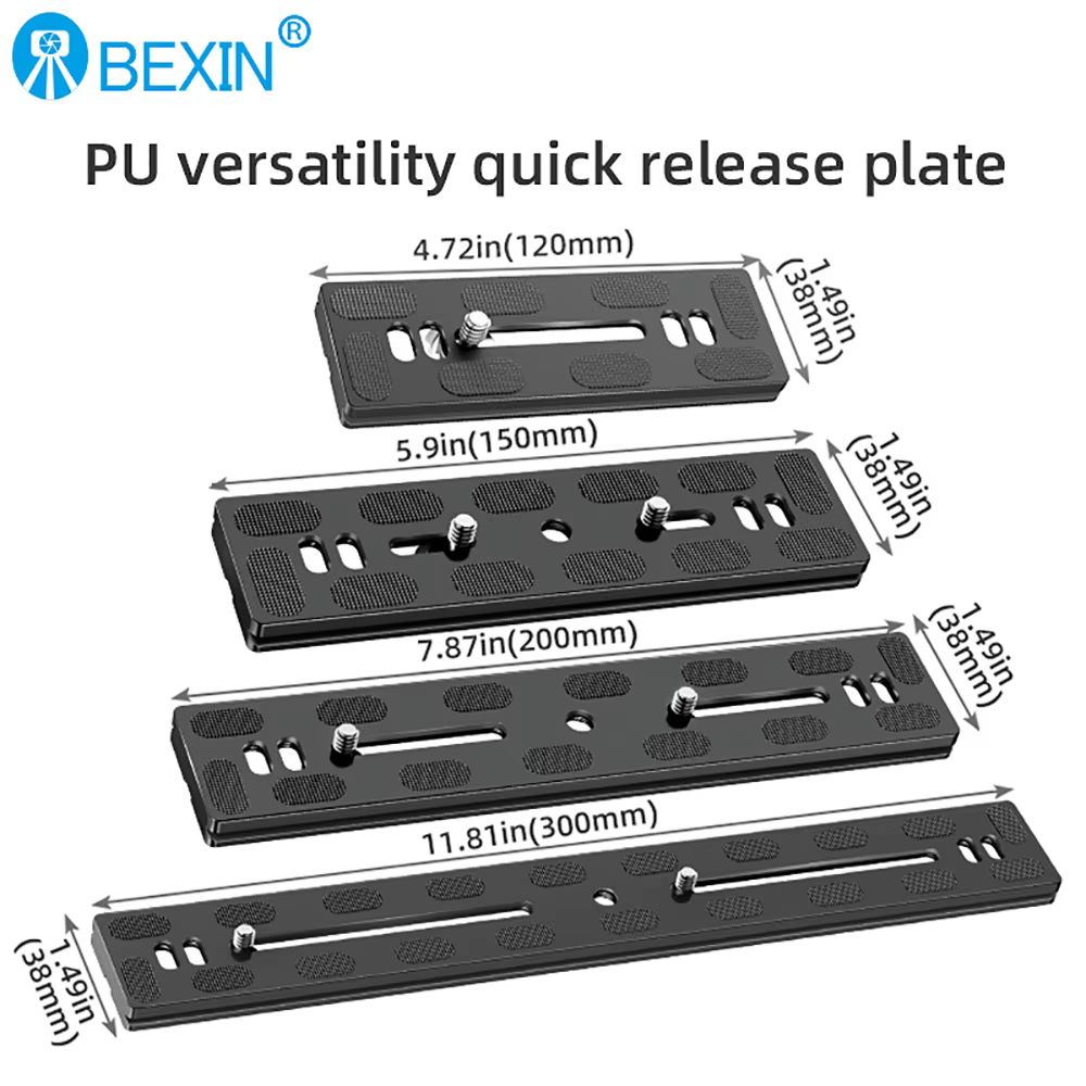 BEXIN – adaptateur universel de montage sur trépied, plaque à dégagement rapide en alliage d'alumini