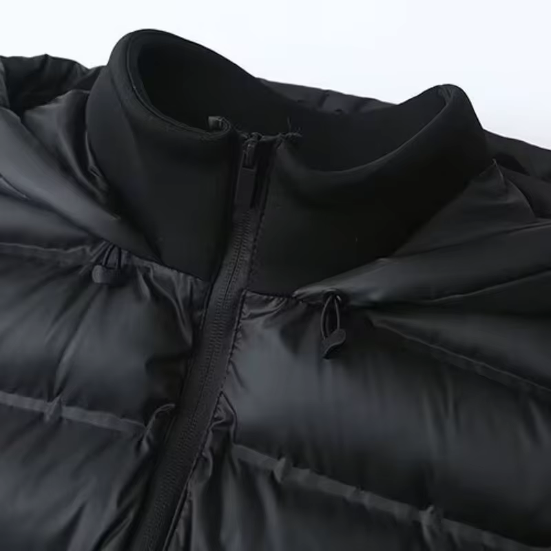 Veste matelassée légère en coton à capuche pour femme, style patchwork décontracté, idéale pour l'au