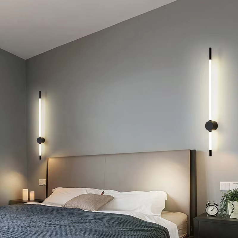 Moderne LED longues appliques murales pour chambre éclairage salon fond décorer escaliers lampe hôte