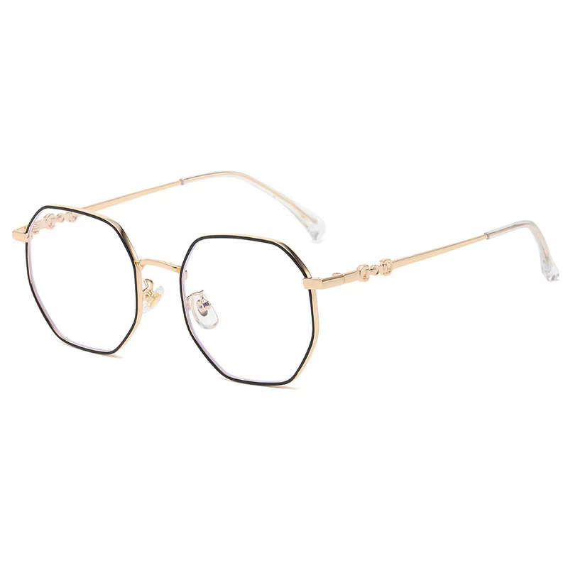 Monture de lunettes bloquant la lumière bleue classique pour femmes, lunettes à charnière à ressort