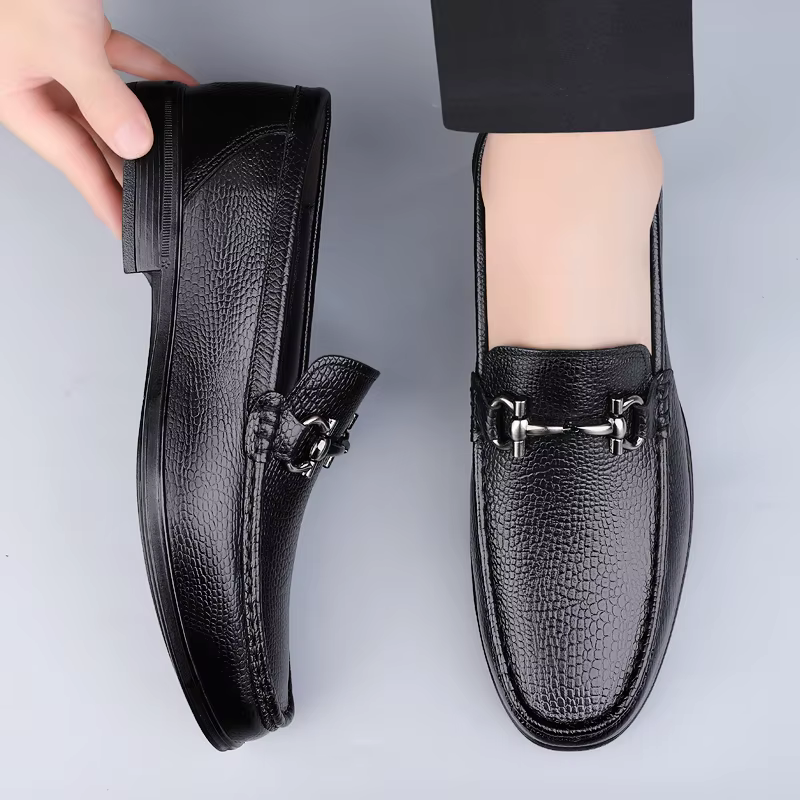 Mocassins décontractés de Style britannique pour hommes, chaussures de conduite rétro à enfiler, à l