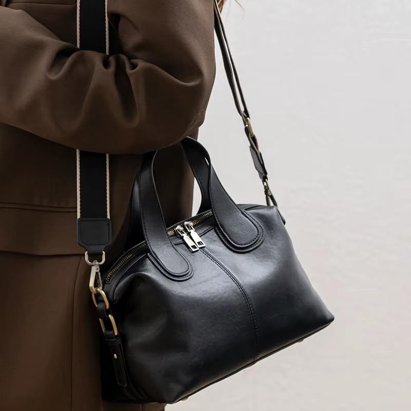 Sac à bandoulière en cuir souple de haute qualité pour femmes, nouveau design, sac à main en cuir de