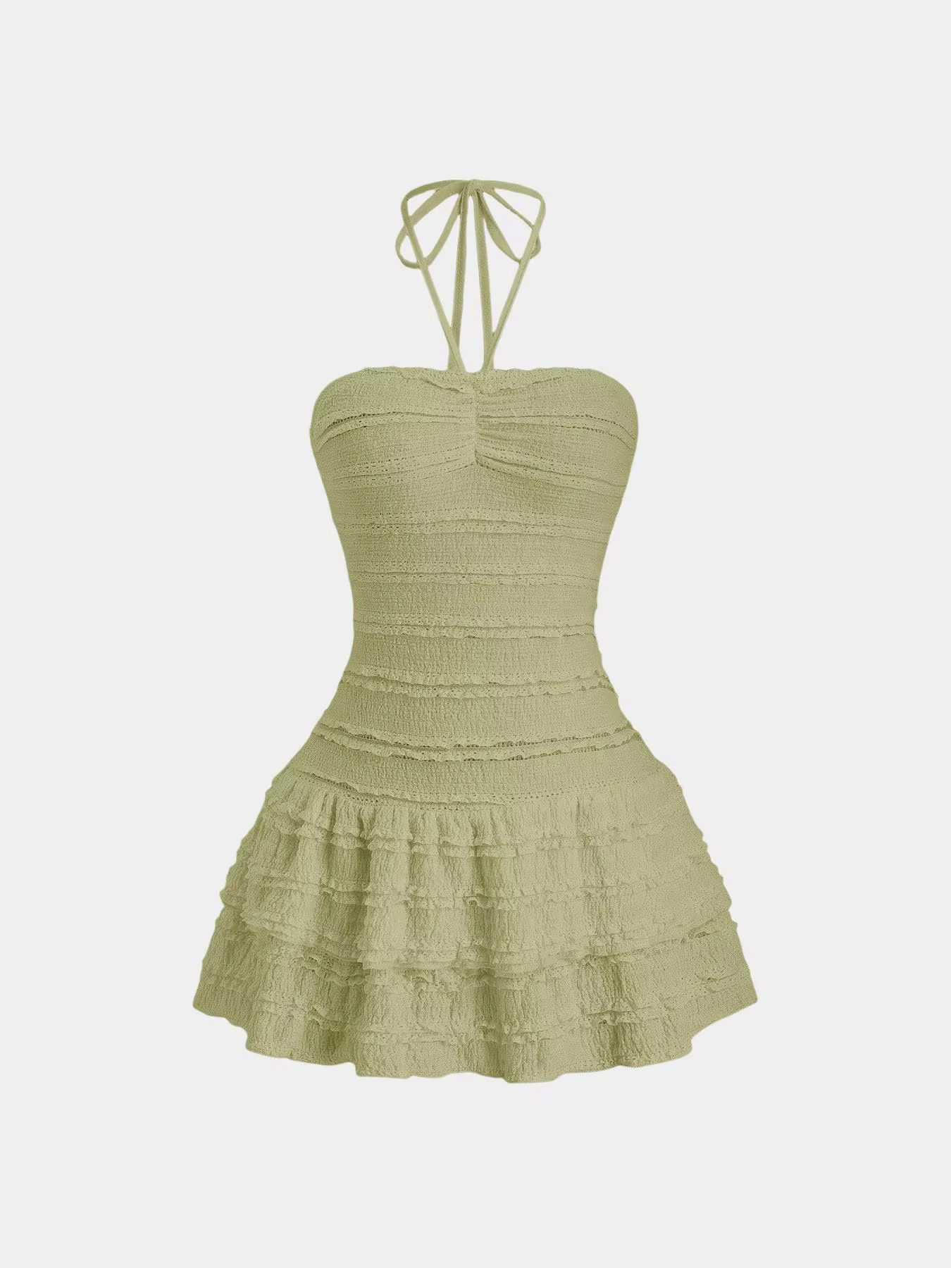 Mini jupe en tissu à haute élasticité pour femmes, couleur unie, décolleté dos nu, avec ourlet, Desi