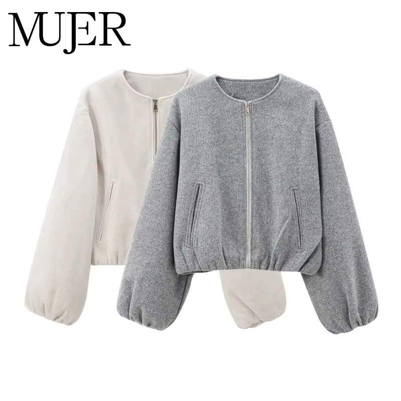 MUJER 2025 polaire Bomber vestes pour femmes doux fermeture éclair femme veste de sport à manches lo