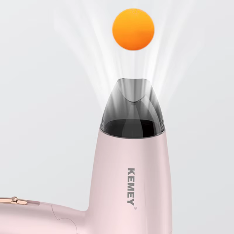Kemei sèche-cheveux Compact pliable à poignée Portable souffleur à faible bruit sèche-cheveux vent c