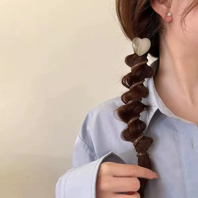 Bandeau tressé à bulles minimaliste, ligne téléphonique de haute qualité et soignée, boucle de cheve