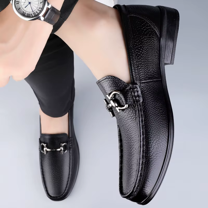 Mocassins décontractés de Style britannique pour hommes, chaussures de conduite rétro à enfiler, à l