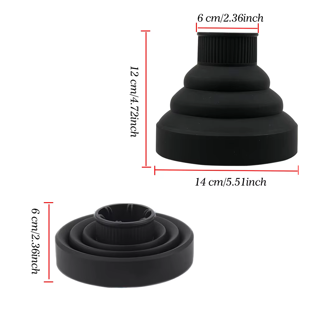 Diffuseur de cheveux pliable, accessoire pour sèche-cheveux, diffuseur Portable en Silicone pour che