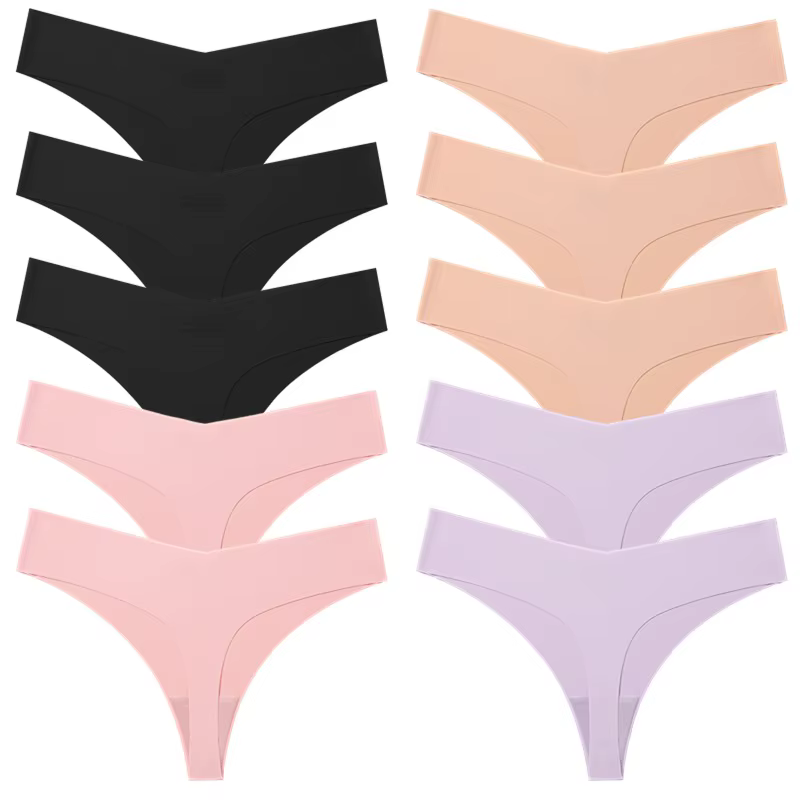 Poblador 10 pièces/ensemble culottes pour femmes mode Simple sous-vêtements sans couture tongs respi