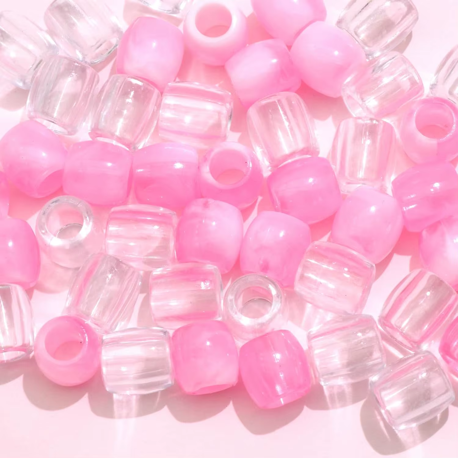 Perles de cheveux Dreadlock de couleur jaune, Rose et Rose rouge, accessoires de tresses mignons ave