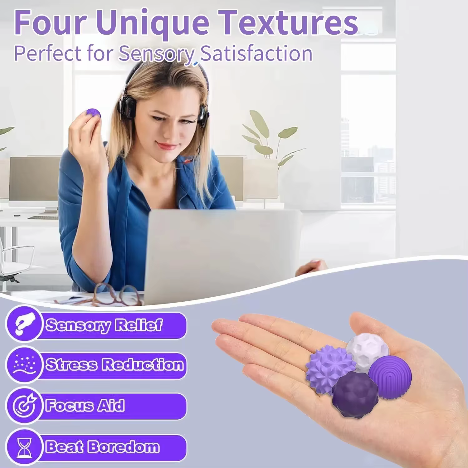 4/8 pièces jouet magnétique EDC Anti-Stress jouets Fidgeting Antistress anxiété jouet sensoriel ball