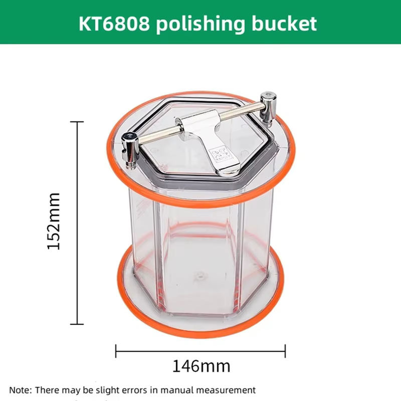 Tonneau/seau rotatif capacité 3 kg pour Machine à polir KT-6808, tonneau de polissage de bijoux
