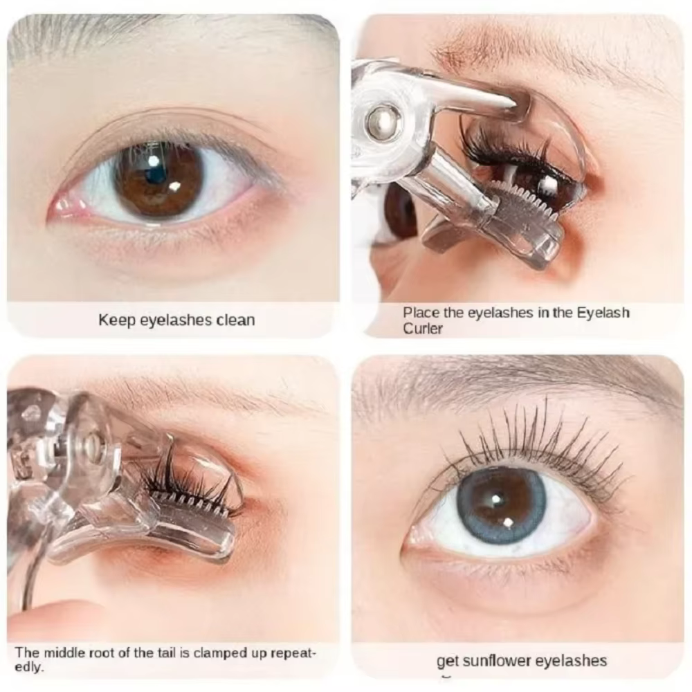 Recourbe-cils double type avec peigne – Options de clips larges et partiels, imperméable, longue dur