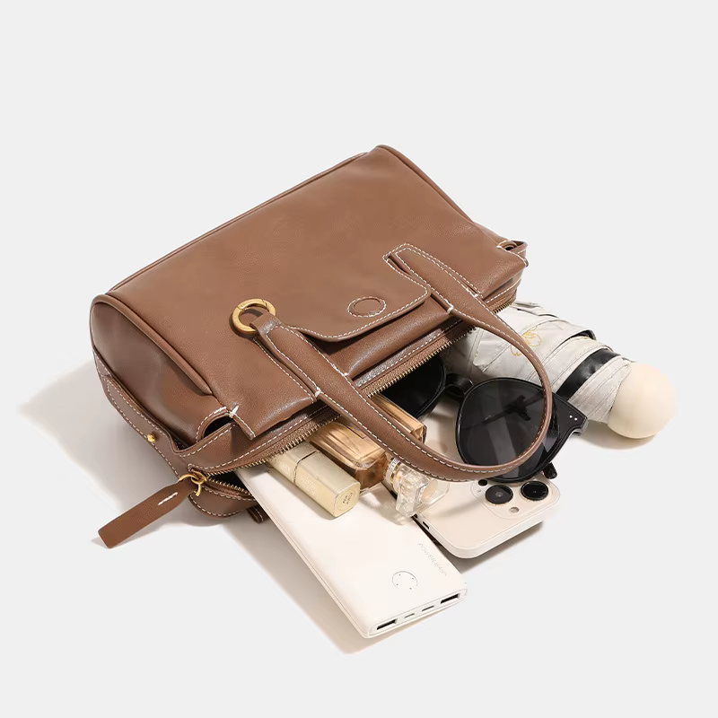 Sac à langer de luxe minimaliste haut de gamme pour femme, sac fourre-tout en cuir de créateur Paris