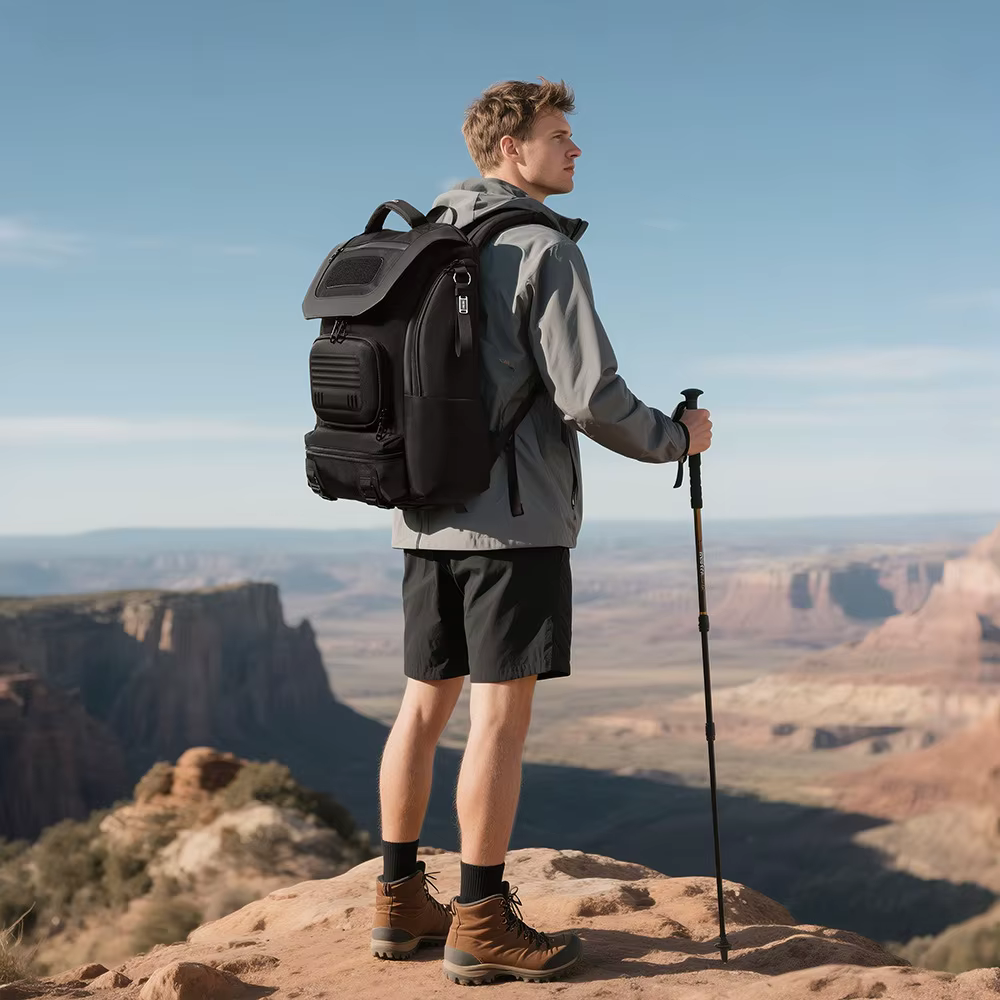 Ozuko sac à dos pour hommes sac de voyage multifonctionnel en plein air grande capacité étanche comp