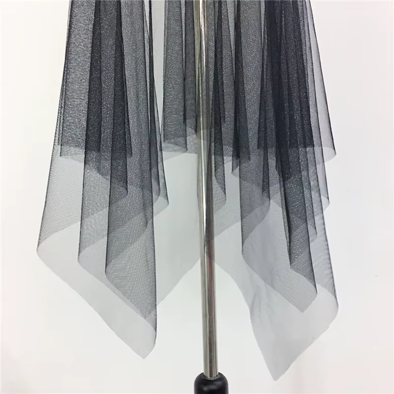 Jupon d'été longue couche transparente, Tulle noir et blanc, jupe en maille et dentelle, sous-jupe p