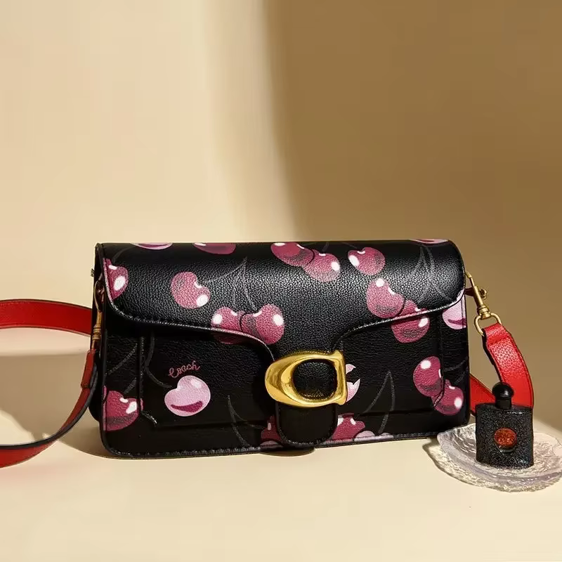 Sac à langer en cuir pleine fleur de qualité supérieure, modèle Cherry Mini carré, élégant, luxueux 