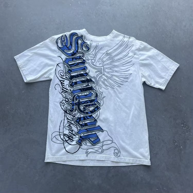 Hip Hop T-Shirt Streetwear femmes Vintage graphique Style américain mode Baggy pur hauts loisirs Cou