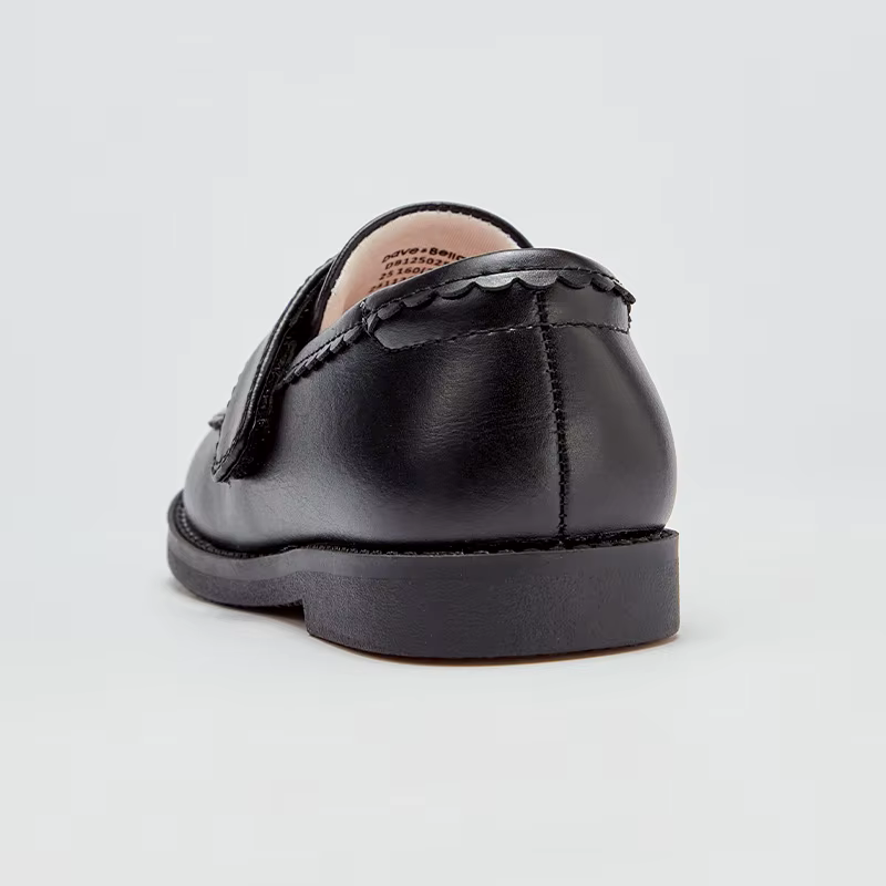 Strive MACBlack-Chaussures de princesse en cuir noir pour filles, chaussures provoqué pour étudiants