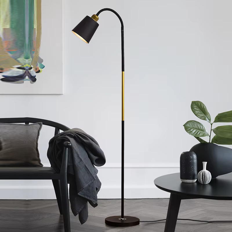 Lampe LED autoportante en fer forgé, design simpliste, luminaire décoratif d'intérieur, idéal pour u