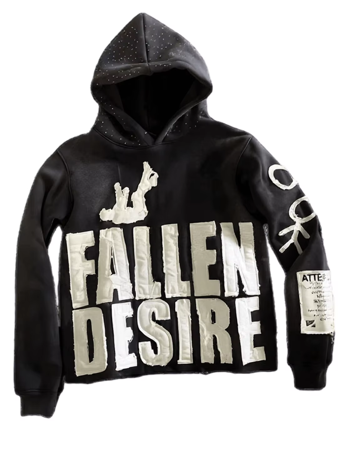 Harajuku Y2K Hip Hop Streetwear sweat à capuche décontracté pour femmes FALLEN DESIRE Applique sweat
