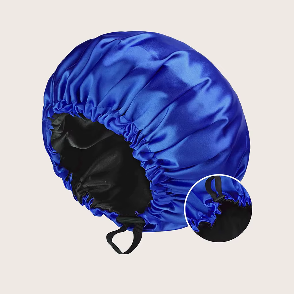 Bonnet en Satin pour dormir, Bonnet soyeux, grand, Double couche, réversible, réglable, utilisé pour