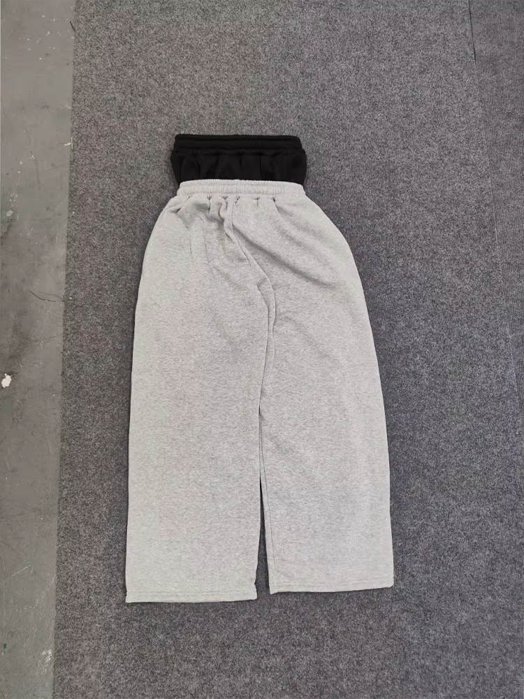 Pantalon de Couple de rue brodé européen et américain, Double tête, Double taille, pantalon à motif 